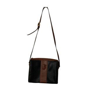 Courser Vintage Black Pebbled Leather Crossbody Bag